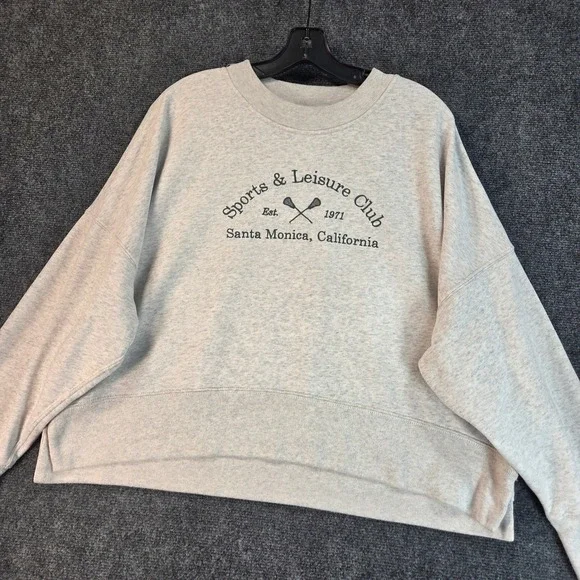 Abercrombie & Fitch Sports & Leisure Club Santa Monica Sweatshirt Grey XL - Picture 7 of 15